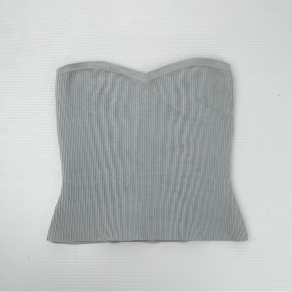 Aritzia Babaton Sculpt Knit Sweetheart Tube Top Blue - Picture 3 of 7